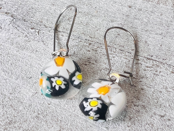 Fused Glass Earrings, Cinque Terre