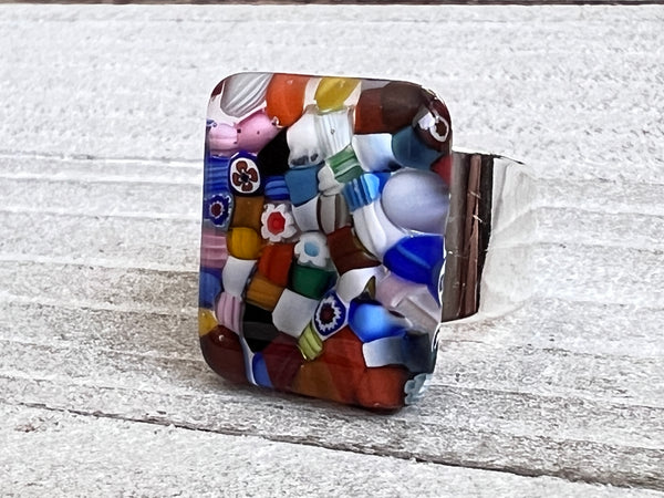 Adjustable Glass Ring~ Cinque Terre
