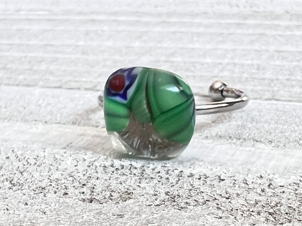 Fused Glass Stack Ring~Cinque Terre