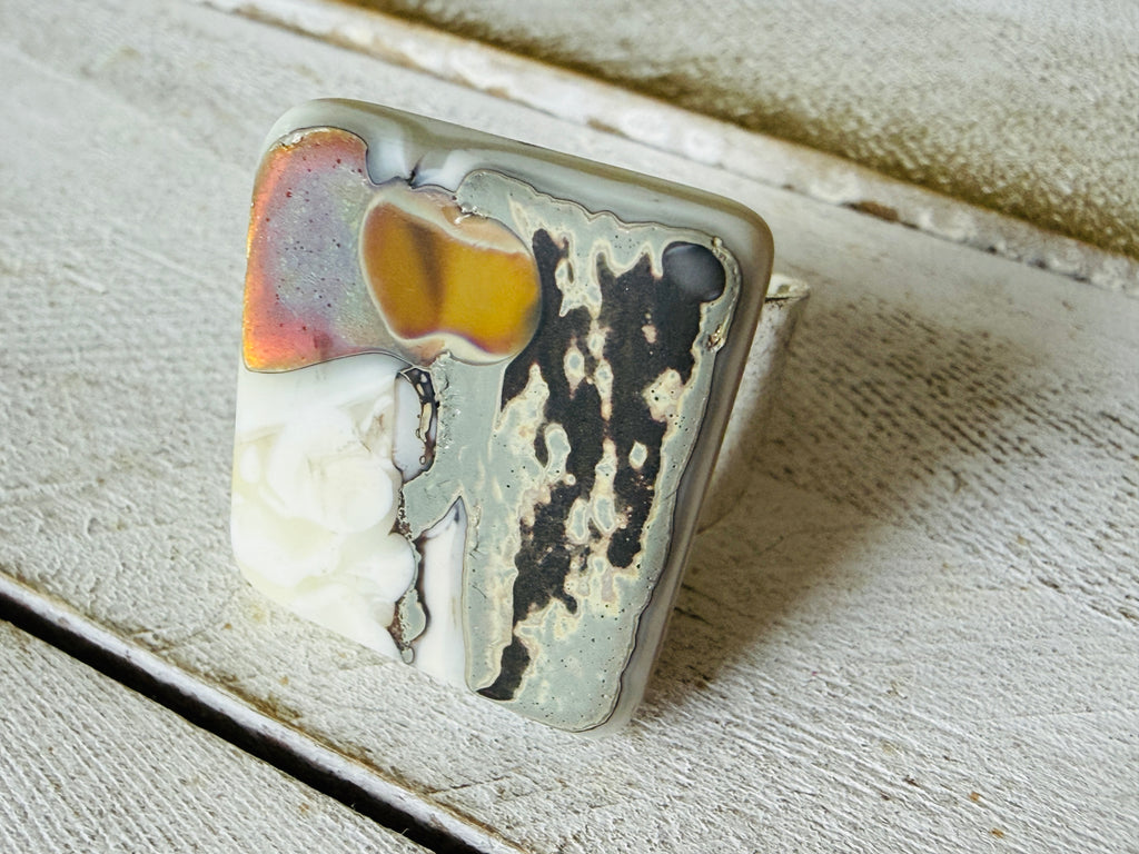Caramel Swirl Adjustable Ring