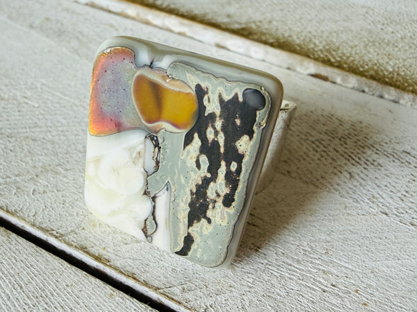 Caramel Swirl Adjustable Ring