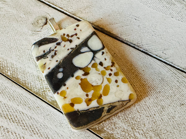 Caramel Swirl Fused Glass Pendant (Copy)