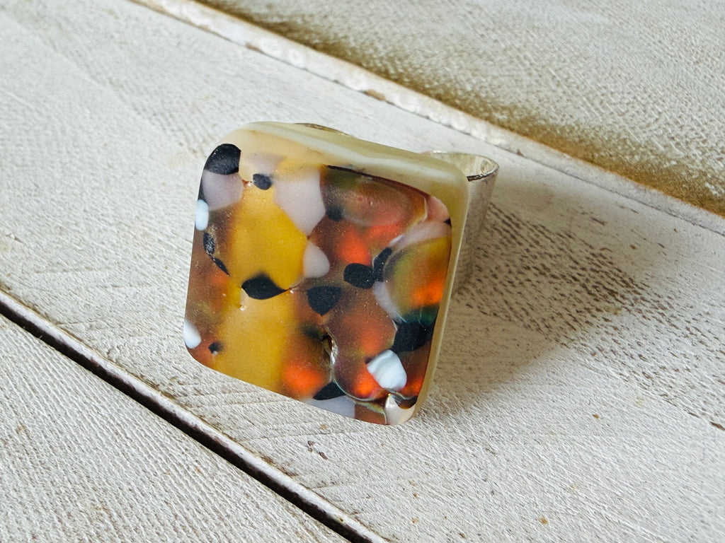 Caramel Swirl Adjustable Ring