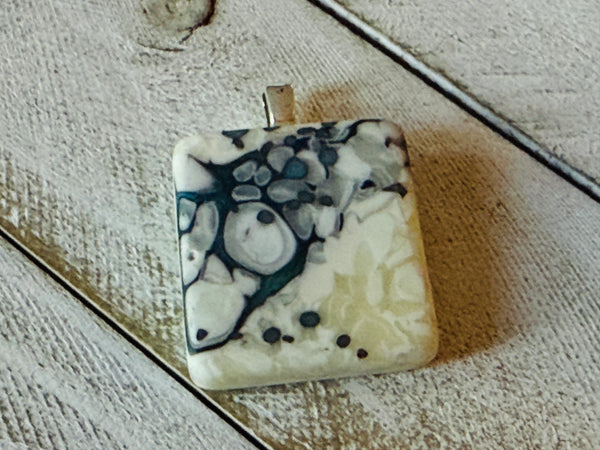 Chocolate Swirl Fused Glass Pendant