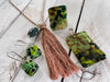 Fused Glass Earrings~ Glam Camo