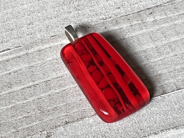 Fused Glass Pendant~I heart