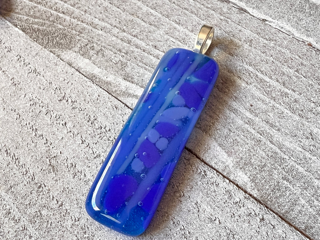 Fused Glass Pendant~Periwinkle Pretty