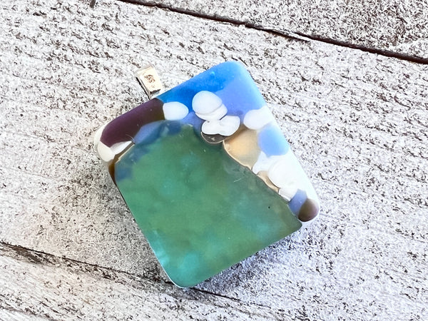 Fused Glass Pendant~ Oyster Collection