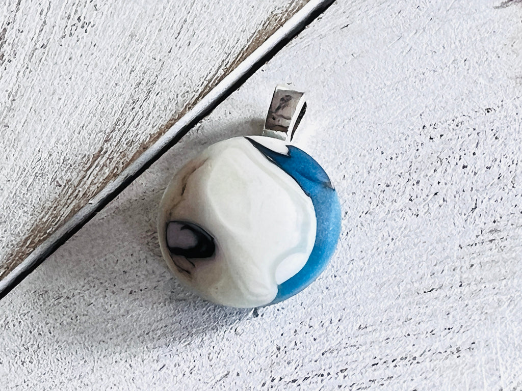 Fused Glass Mini Oyster Pendant