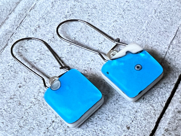 Fused Glass Earrings~ Turks and Caicos