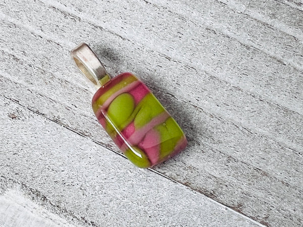 Fused Glass Mini Pendant~Watermelon