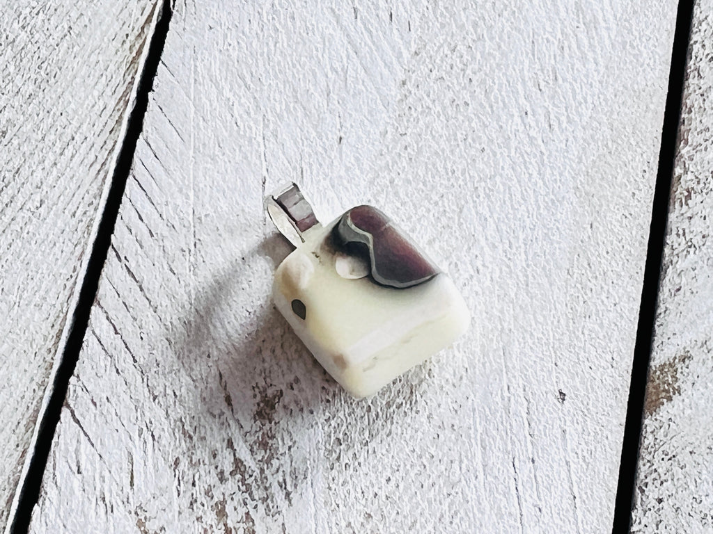 Fused Glass Mini Oyster Pendant