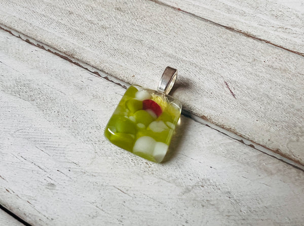 Fused Glass Mini Pendant ~ Glam Cam