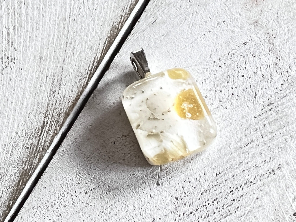 Fused Glass Treasure In The Sand Mini Pendant