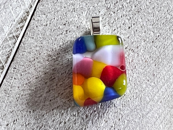 Fused Glass Mini Confetti Pendant