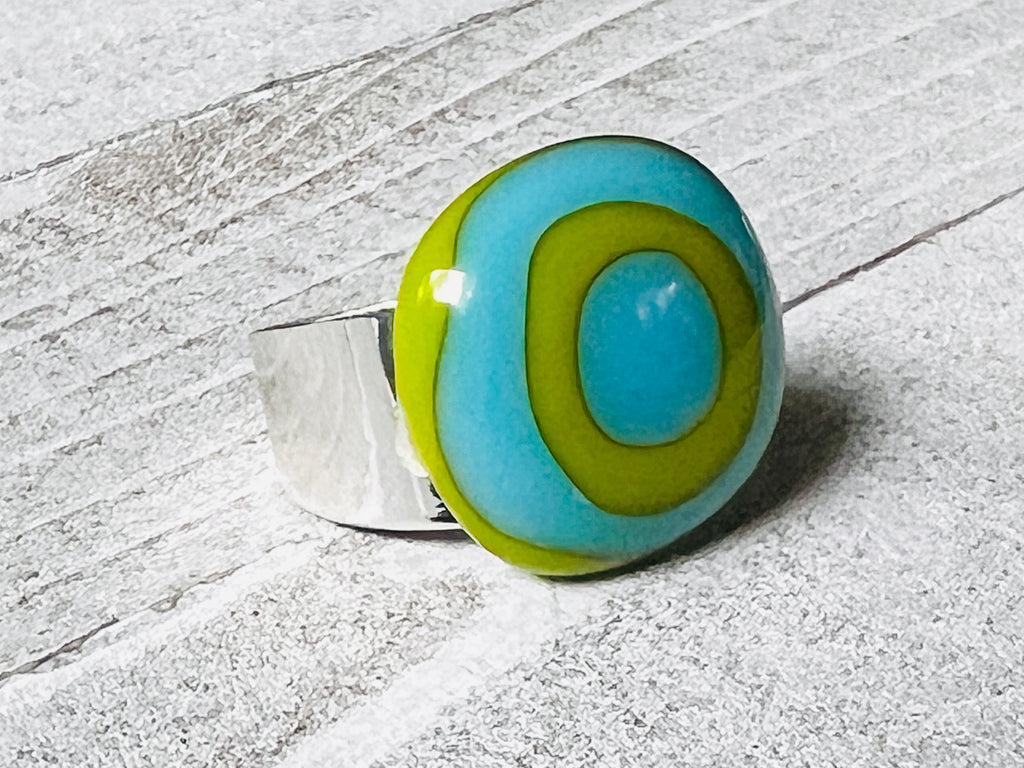 Fused Glass Adjustable Ring~MOD