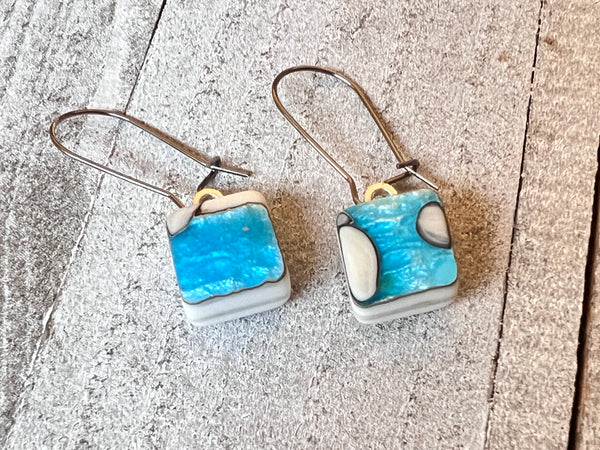 Fused Glass Earrings~ Turks and Caicos