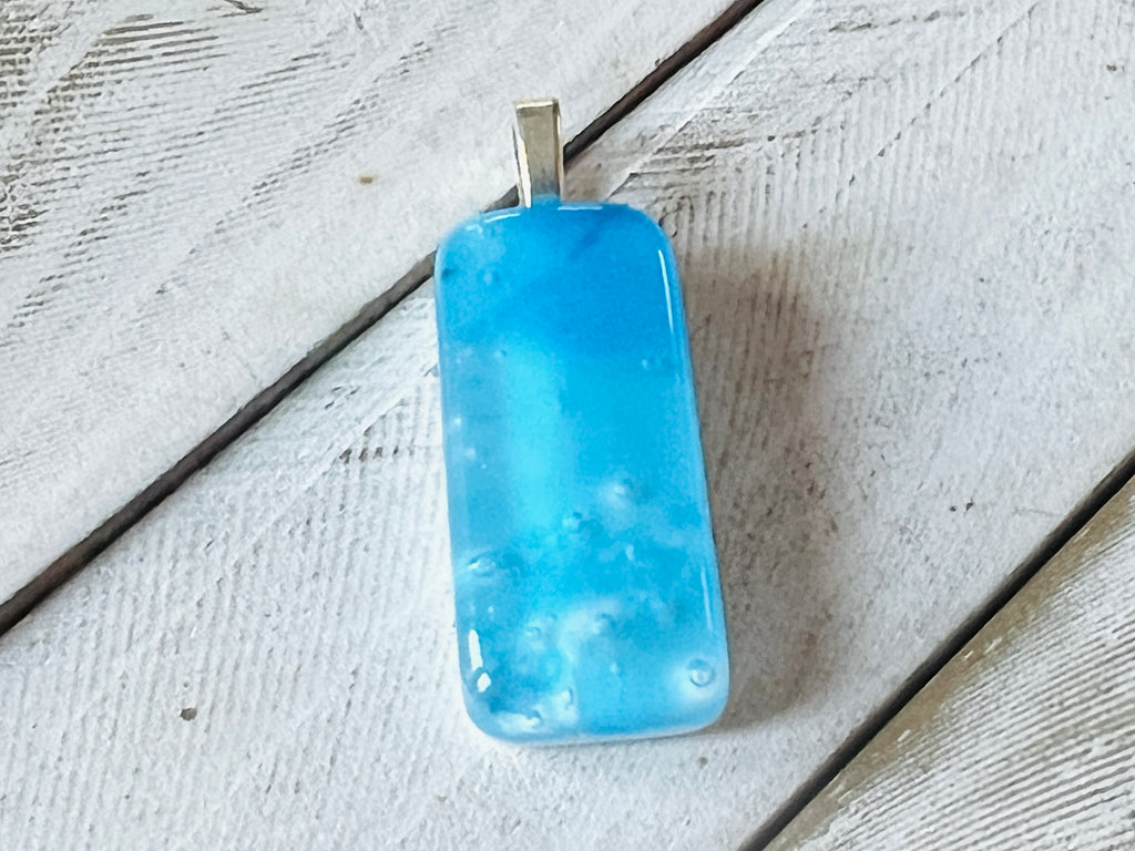 Fused Glass Pendant~Blue