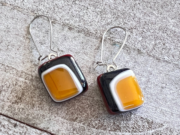 Fused Glass Earrings~Fall MOD