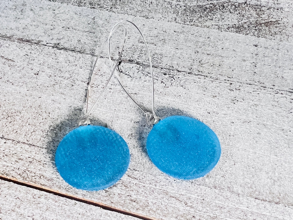Frosted Glass Earrings (smaller)