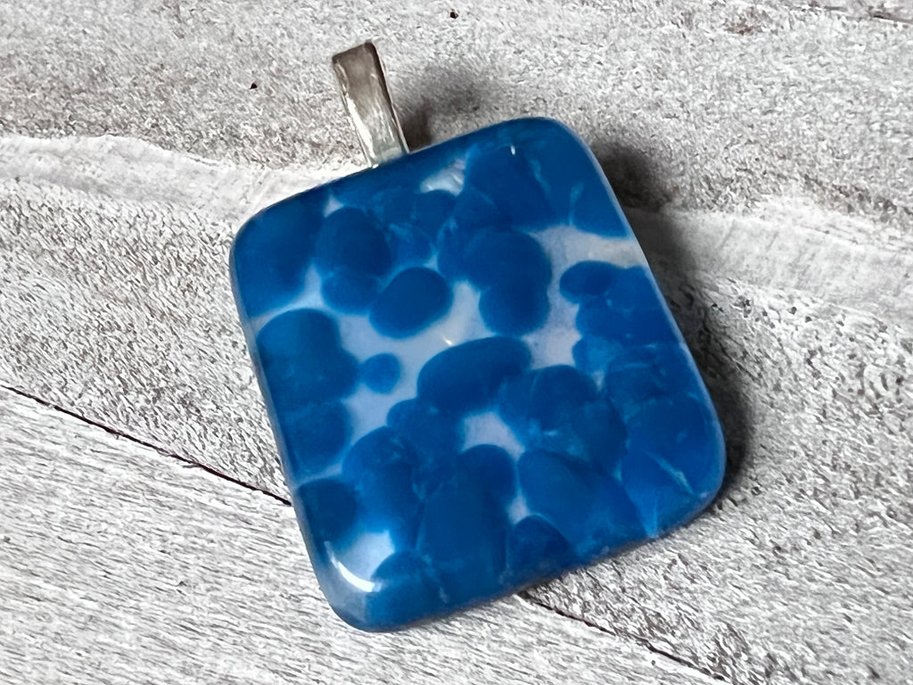 Fused Glass Pendant~ Coast Of Marseilles