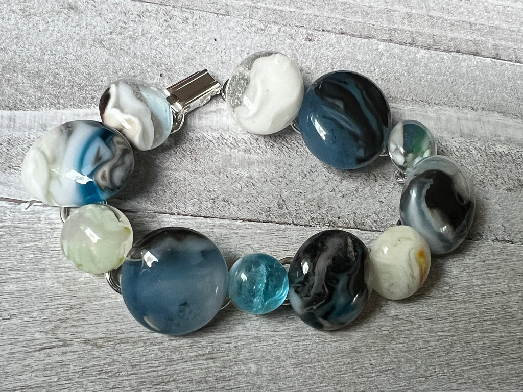 Fused Glass Bracelet~Pacific Coast Highway