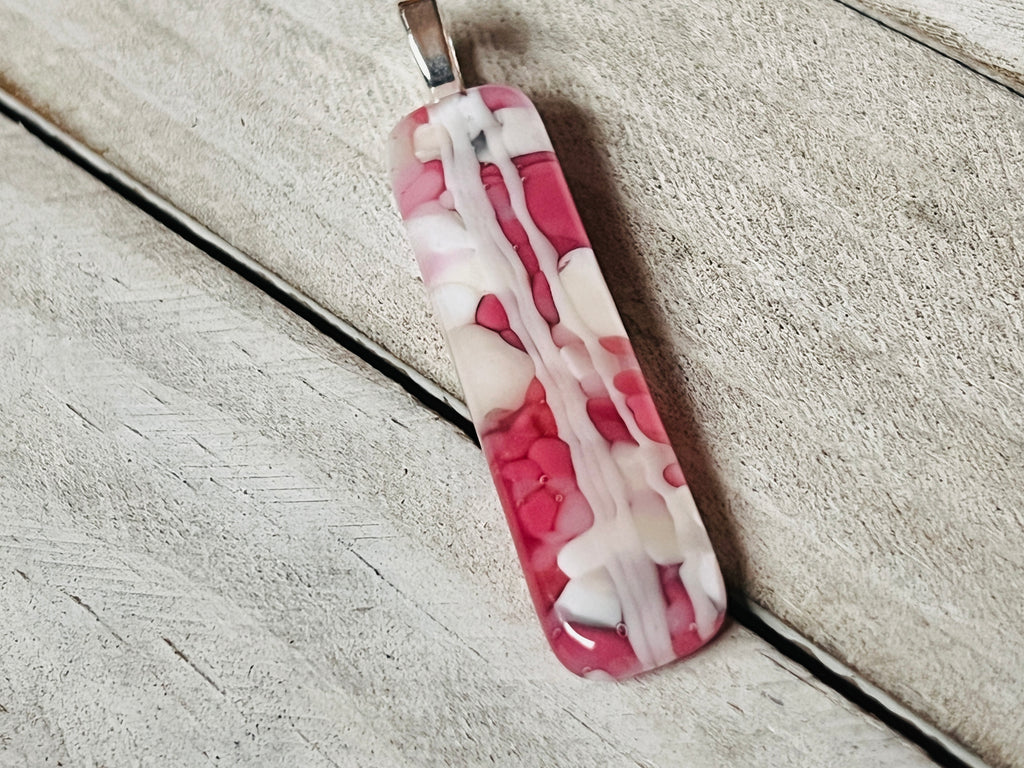 Fused Glass Pendants~Pink Sorbet
