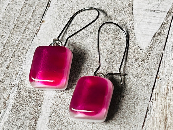 Fused Glass Earrings~Sunrise