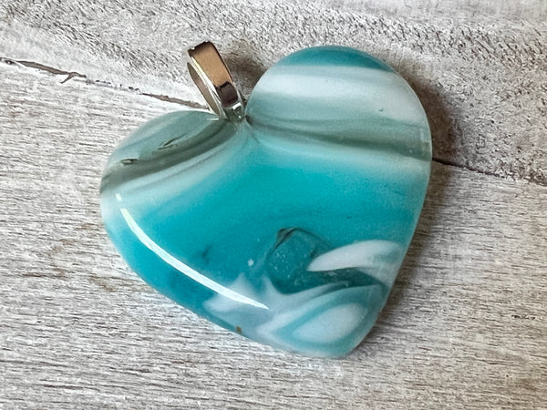 Fused Glass Pendant, In The Flow