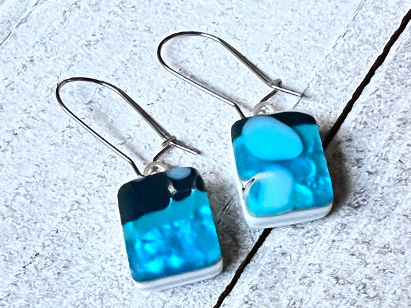 Fused Glass Earrings~ Turks and Caicos