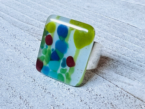 Fused Glass Ring~Prismatic