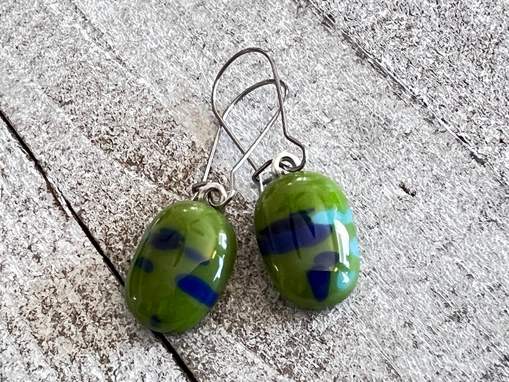 Fussed Glass Earrings ~Hiking the Horicon Marsh