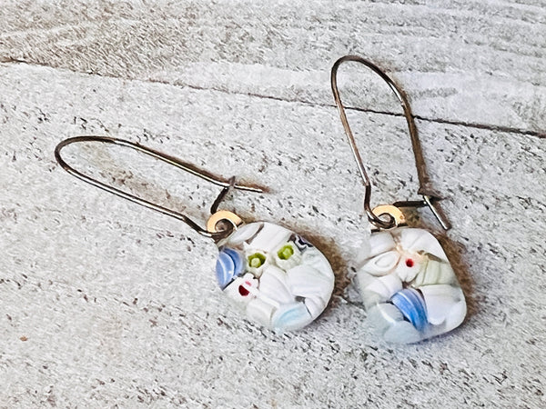 Fused Glass Earrings, Cinque Terre