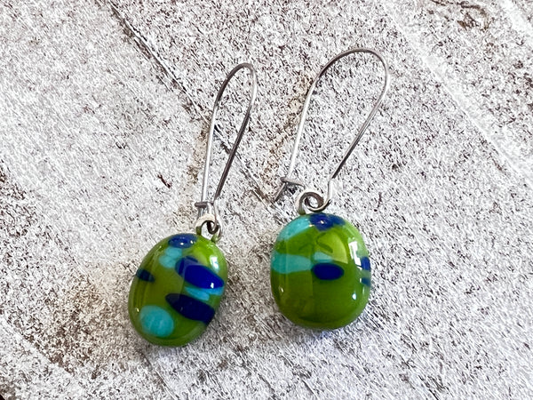 Fussed Glass Earrings ~Hiking the Horicon Marsh