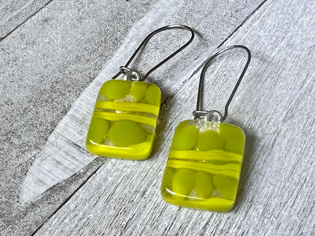 Fused Glass Earrings~ Carefree Caribbean