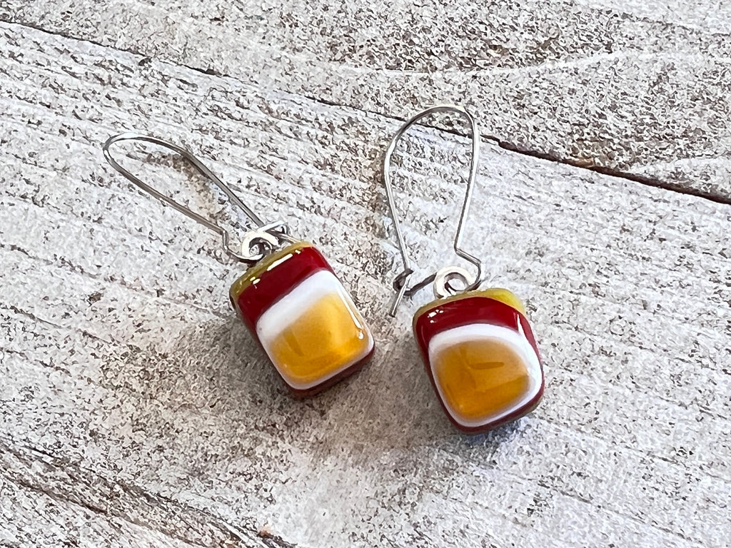 Fused Glass Earrings~Fall MOD