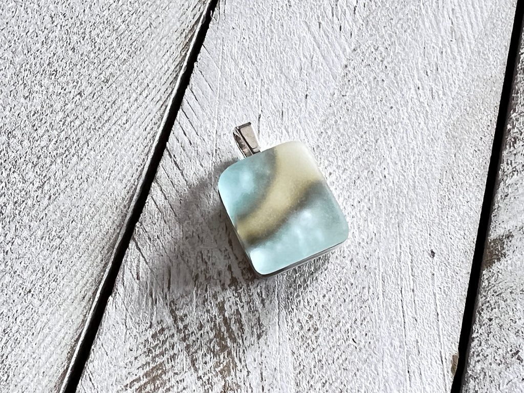 Fused Glass Mini Oyster Pendant