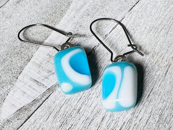 Fused Glass Earrings~Giving Summer Vibes