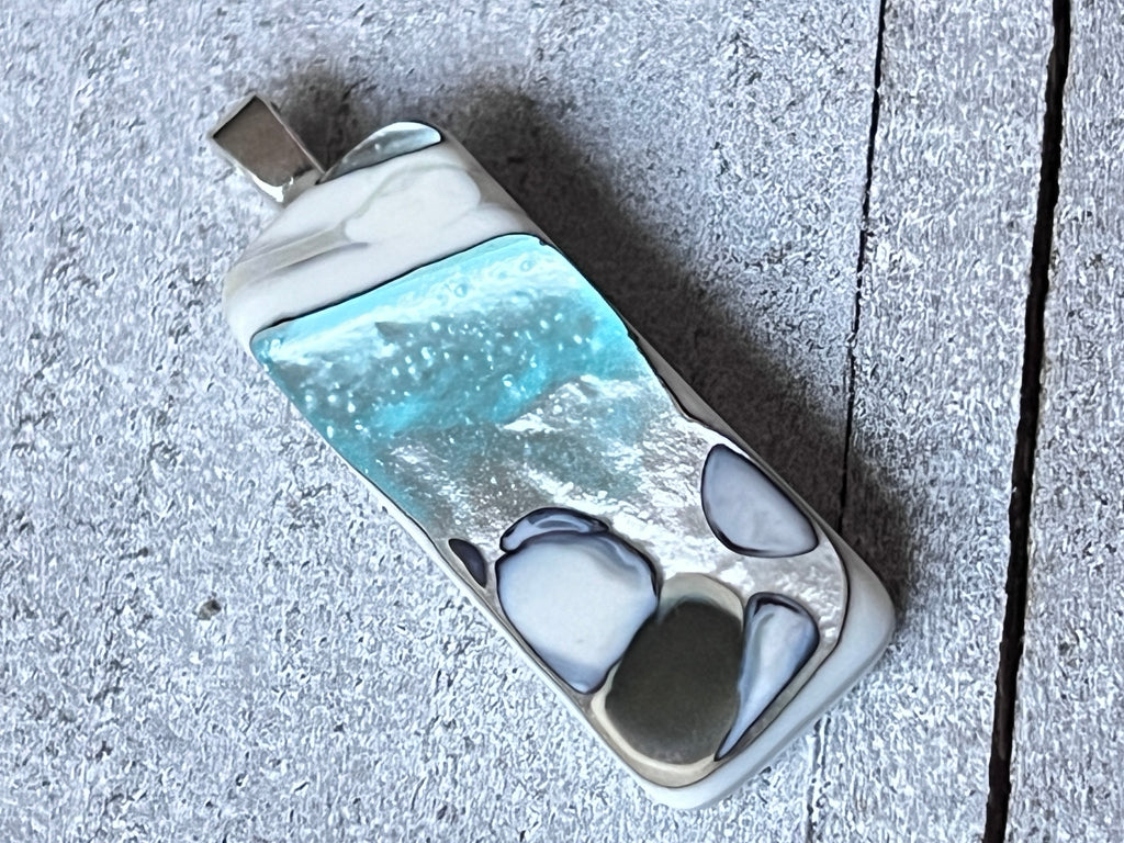 Fused Glass Pendant~Bahama Dreaming