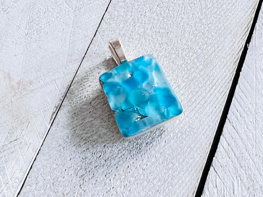 Fused Glass Mini Oyster Pendant