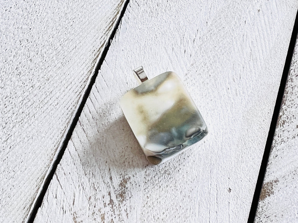 Fused Glass Mini Oyster Pendant