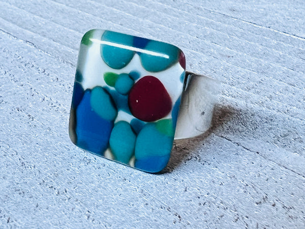 Fused Glass Ring~Prismatic