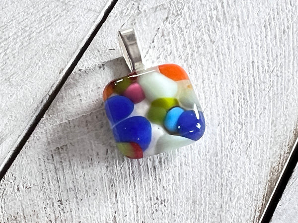 Fused Glass Mini Confetti Pendant