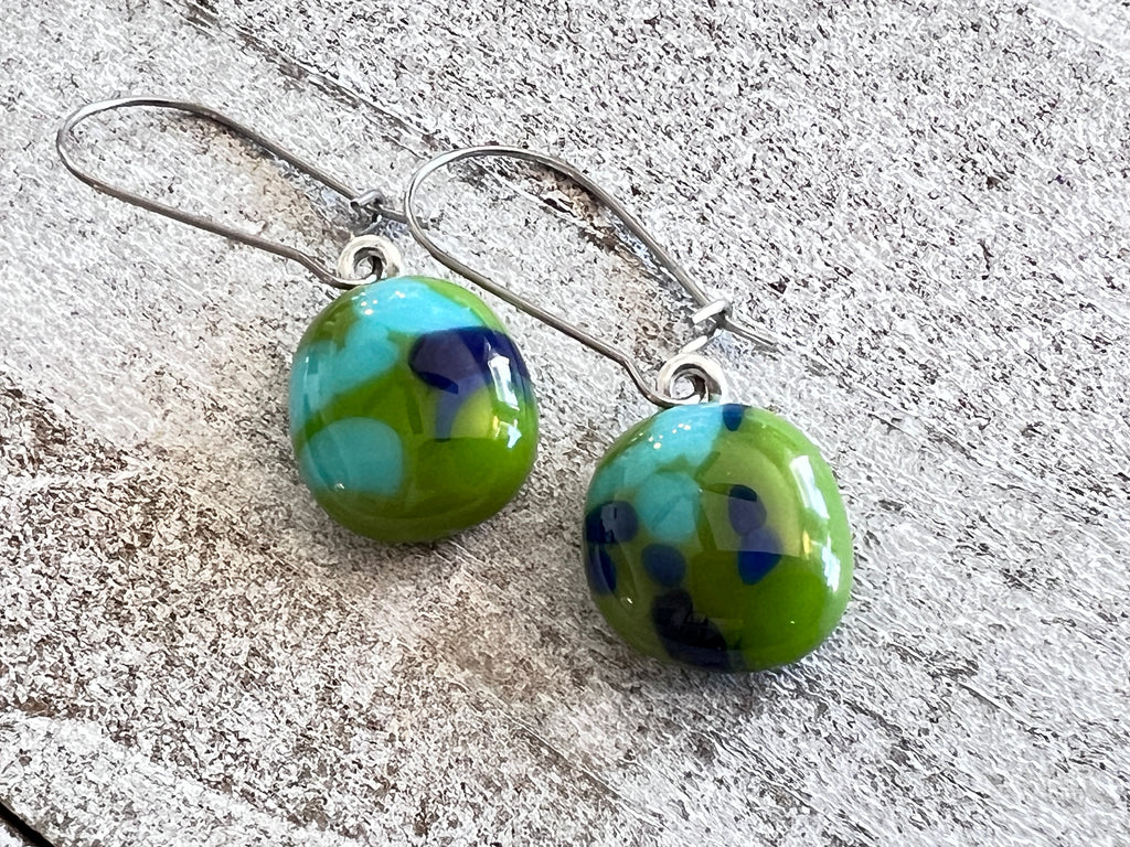 Fussed Glass Earrings ~Hiking the Horicon Marsh