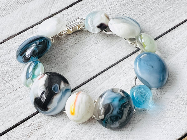 Fused Glass Bracelet ~In The Flow