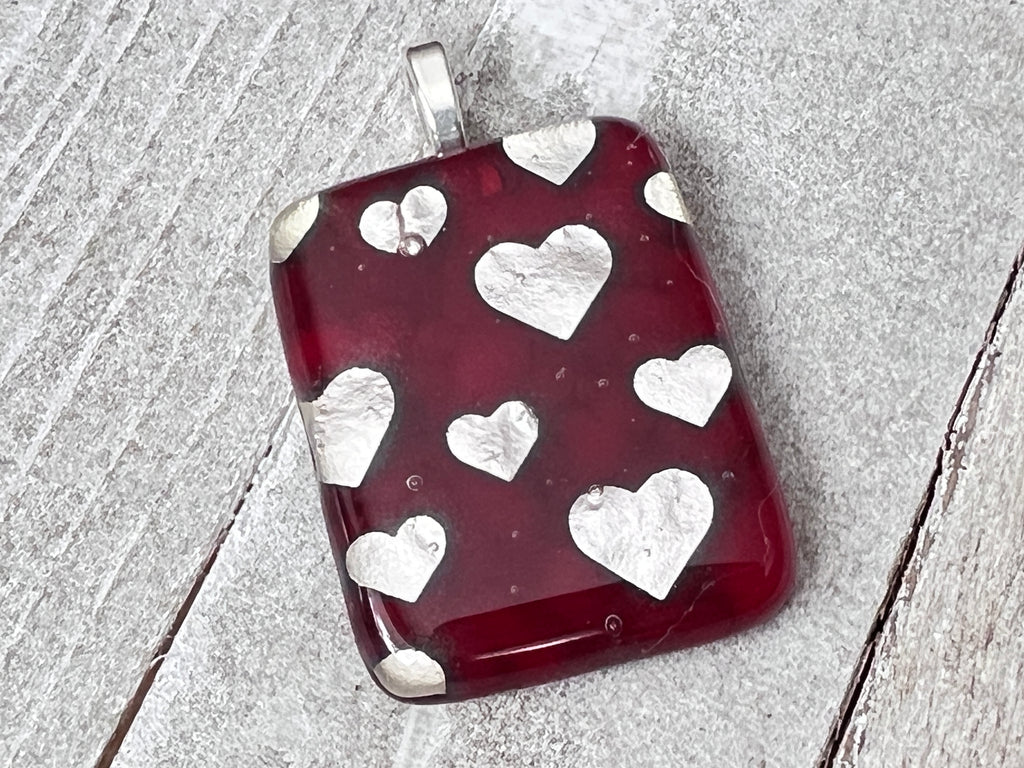 Fused Glass Pendant~Heart Of Glass