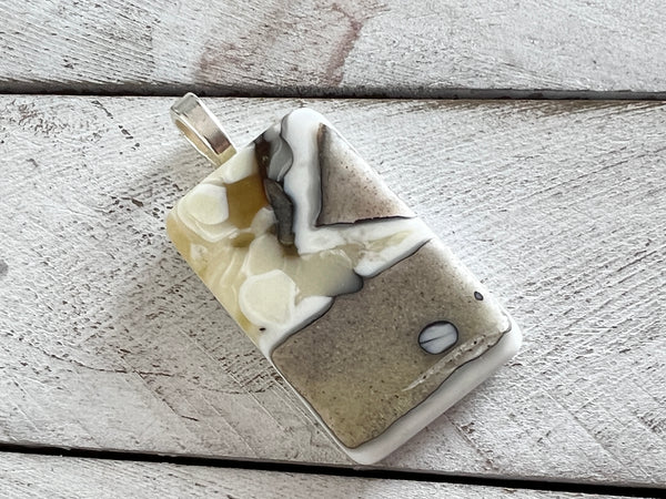 Fused Glass Pendant~Oyster Collection