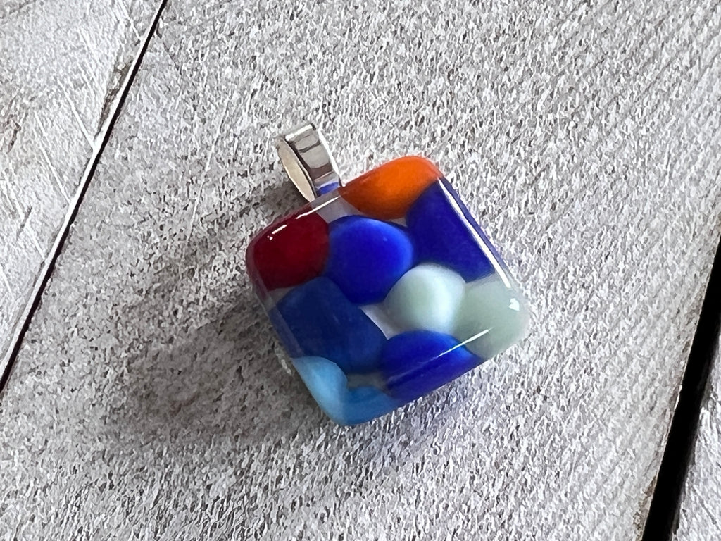 Fused Glass Mini Confetti Pendant