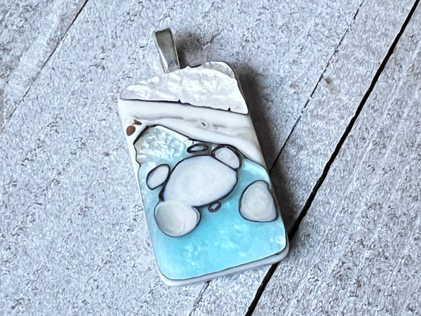 Fused Glass Pendant~Bahama Dreaming