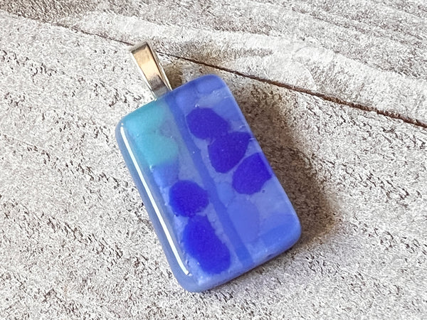 Fused Glass Pendant~Periwinkle Pretty